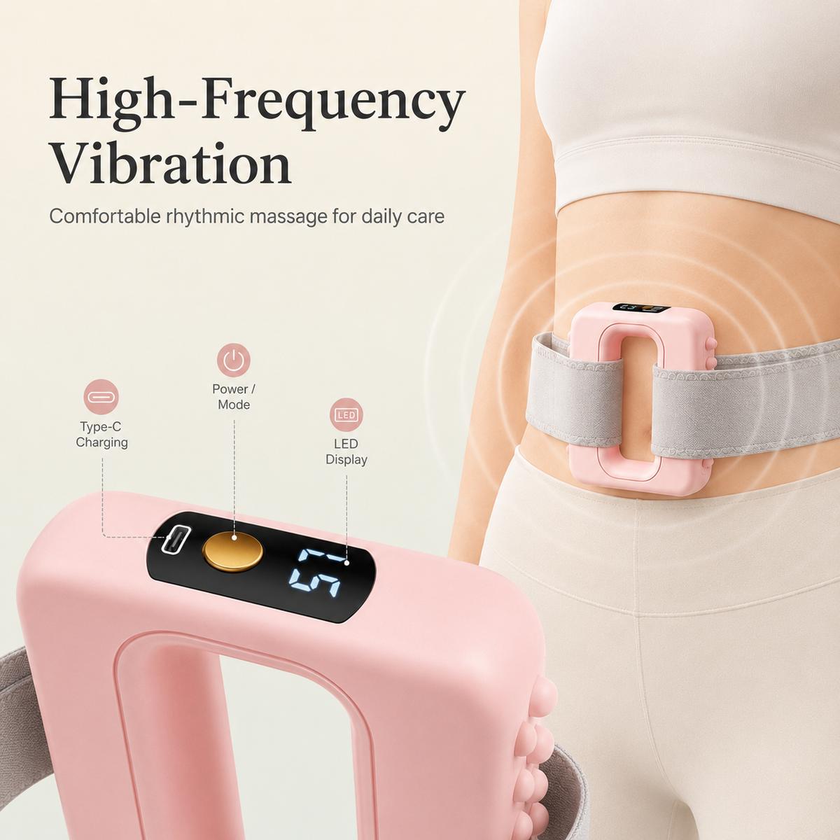 LOOP ONE Pro™ Full-Body Vibration Massager with Adjustable Wrap Belt