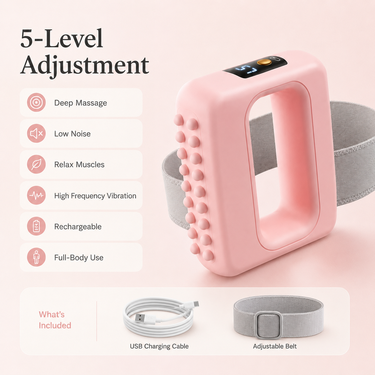 LOOP ONE Pro™ Full-Body Vibration Massager with Adjustable Wrap Belt